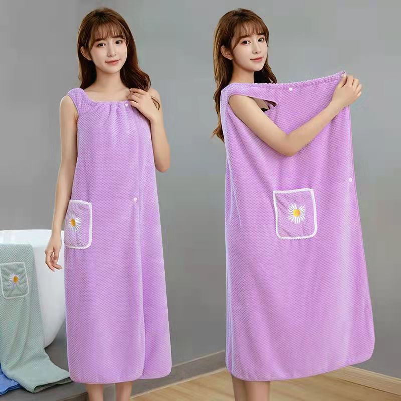 Polyester Washable Long Style Bathrobe Wrap.