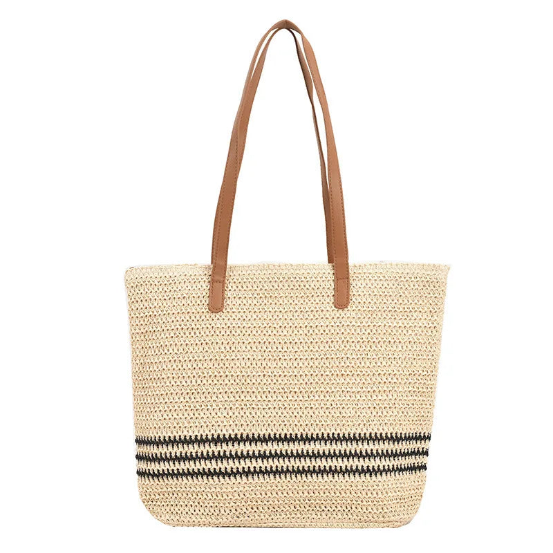 Women's Classic Straw Woven Beach Bag