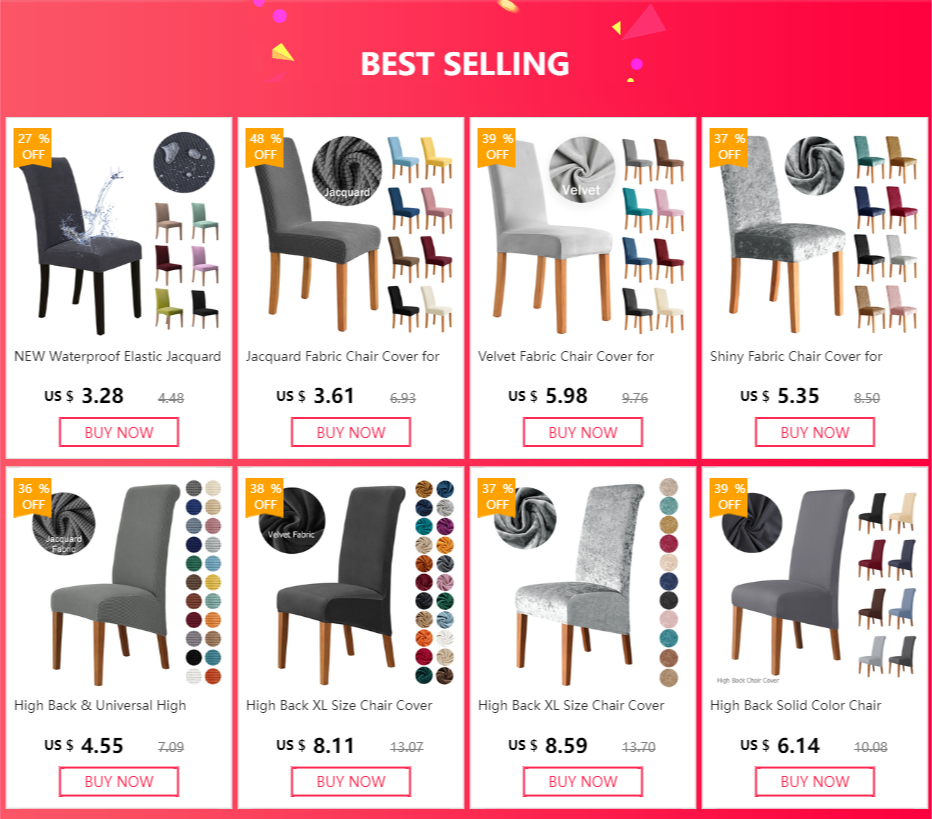 Waterproof And Non Waterproof Elastic Dining Chair Covers.