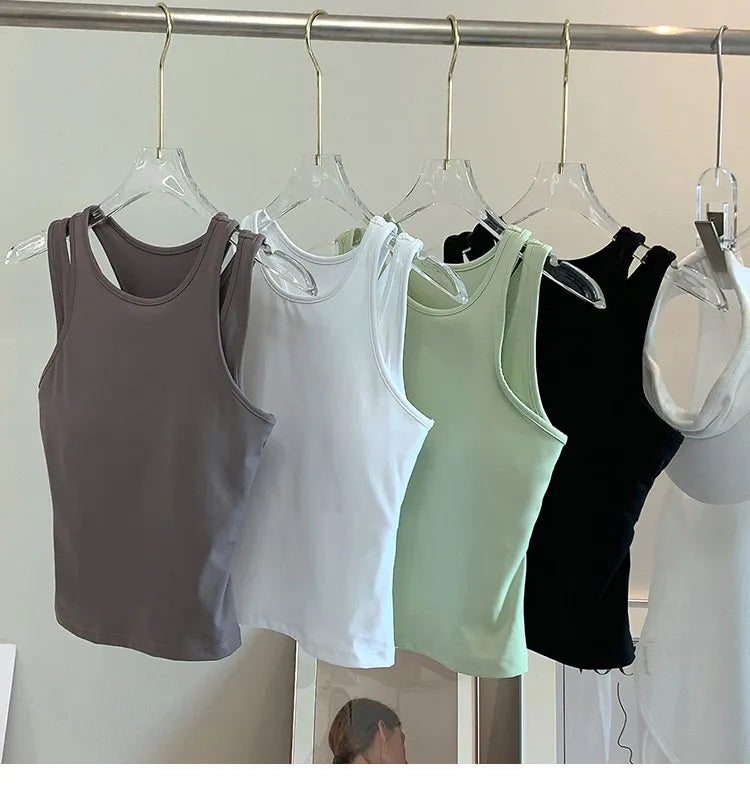 Women Sports Halter With Inner Padded Bra