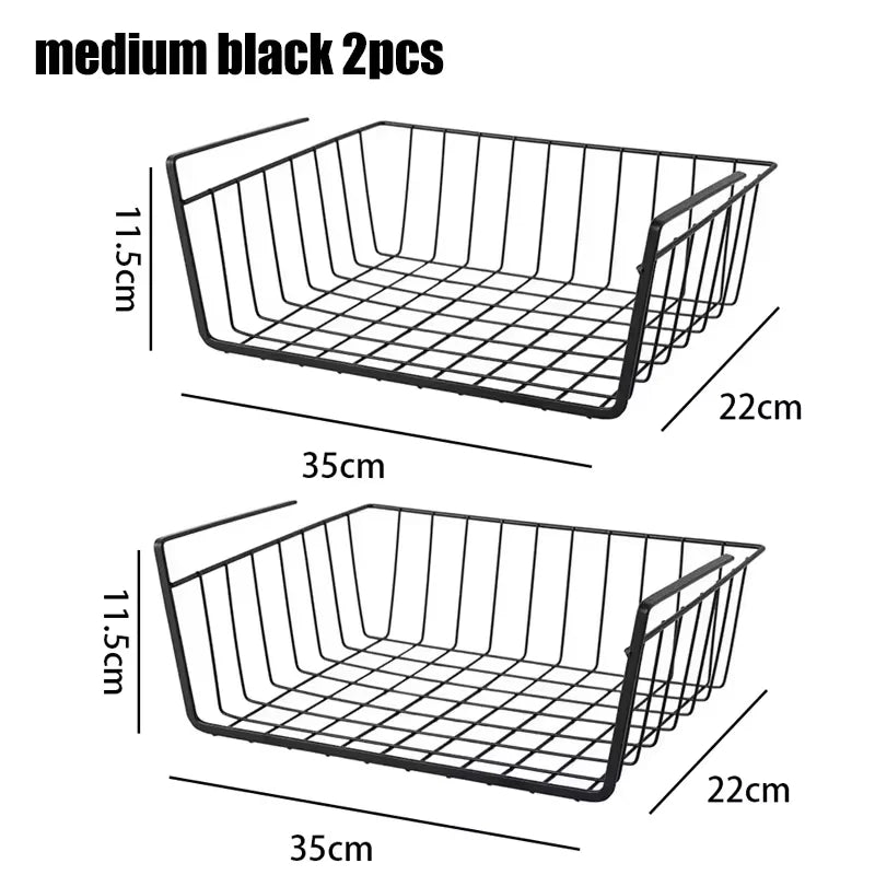 Multifunctional Iron bottom hanging Storage basket