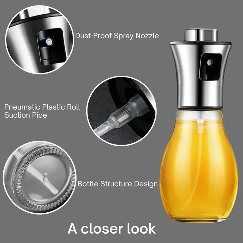 200ml glass Olive Oil Sprayer For Cooking Vegetables