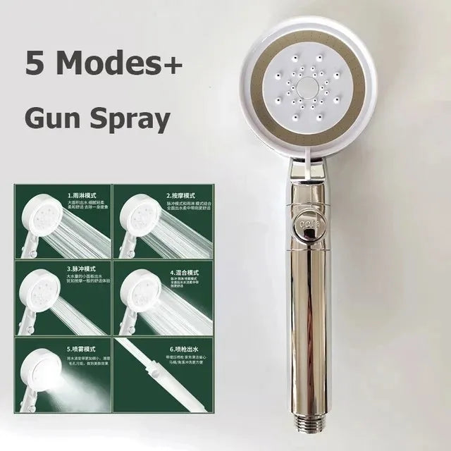 6 Mode 230mm Big Panel Showerhead