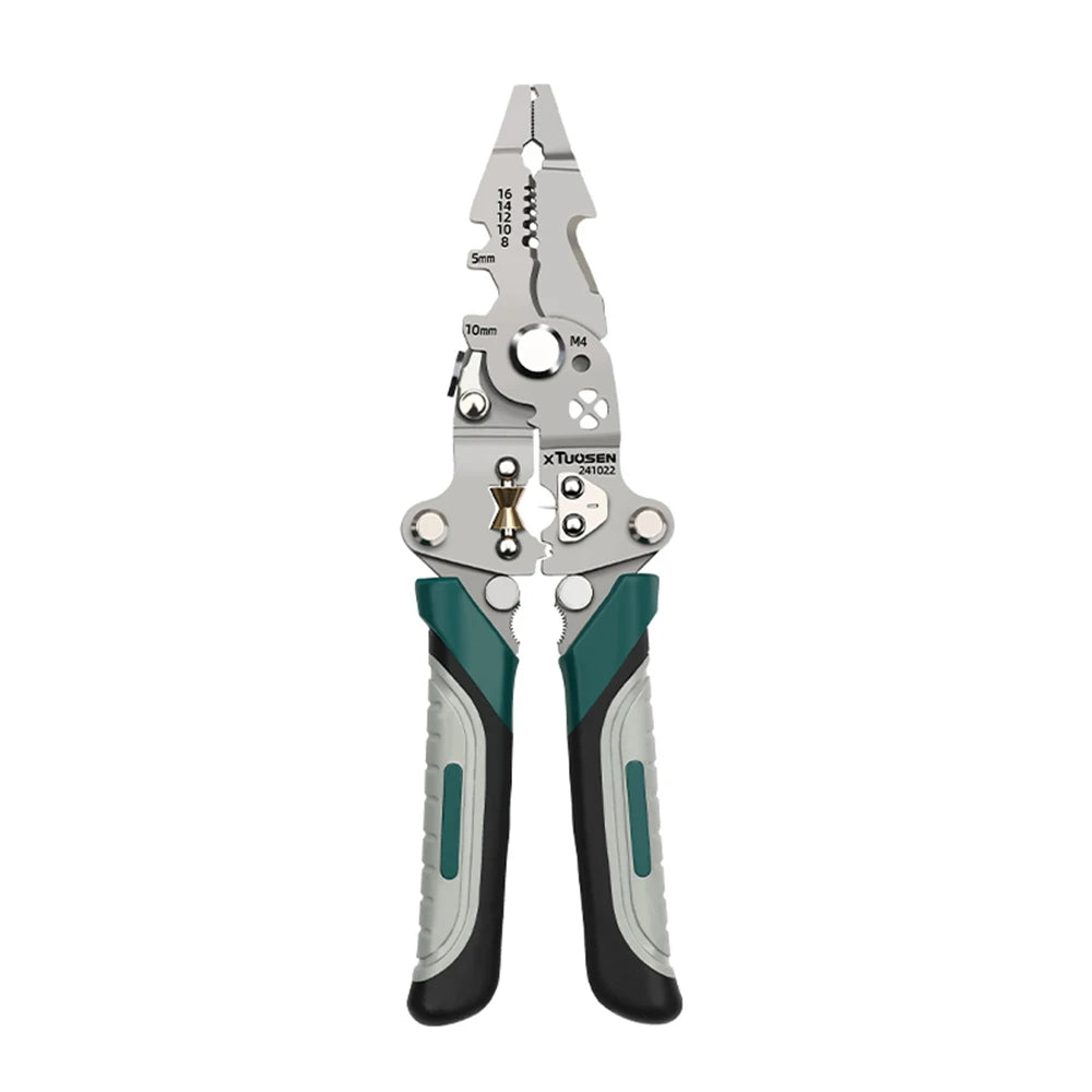 Multi-Functional 8-in-1 205mm Light weight Wire Stripping Folding Pliers