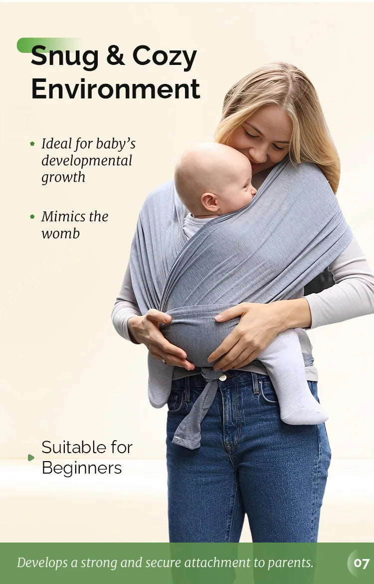 PANGDUBE 100% Polyester Kangaroo Wrap for Babies 0-15 Months