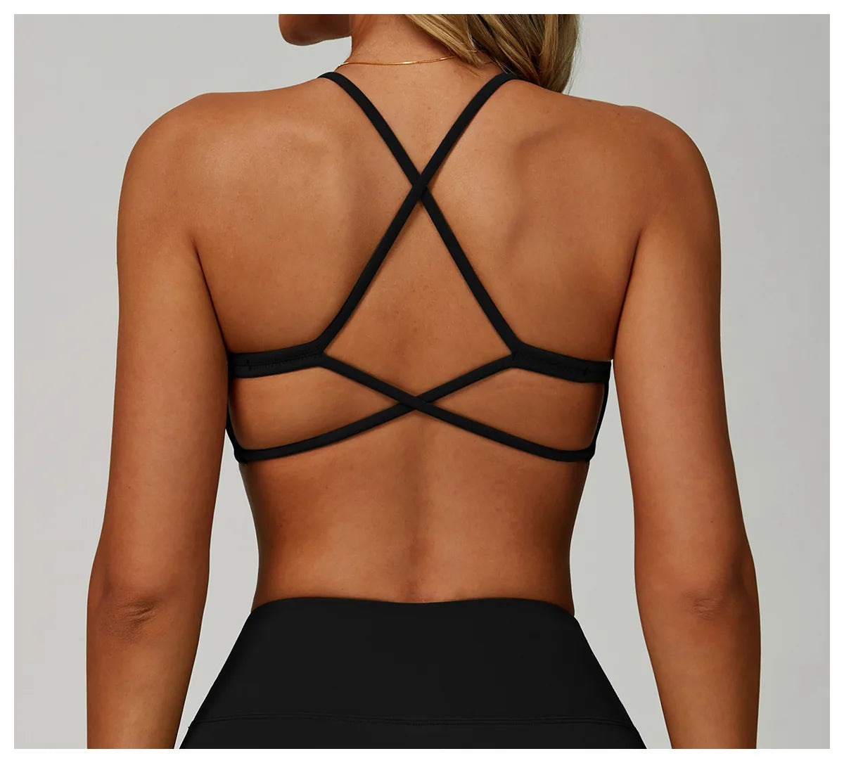 Women's Anti-Sweat Push Up Cross Shoulder Sports Bra
