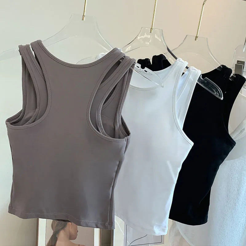 Women Sports Halter With Inner Padded Bra