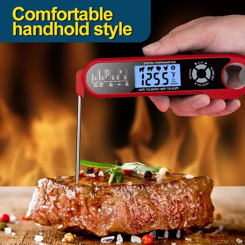 Digital Meat Thermometer With LCD Screen And Alarm Function