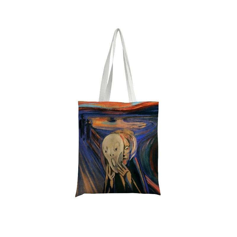 Van Gogh Oil Painting Canvas Shoulder Bags.