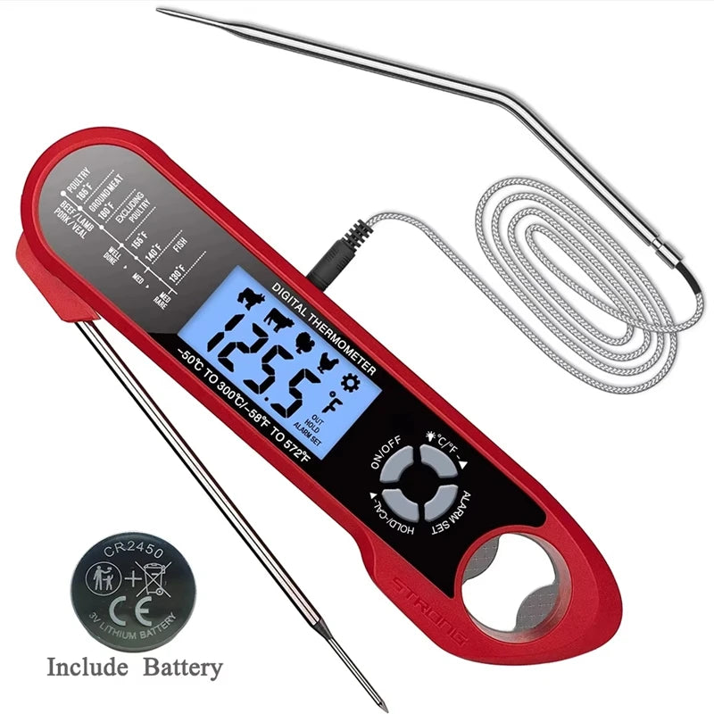 Digital Meat Thermometer With LCD Screen And Alarm Function