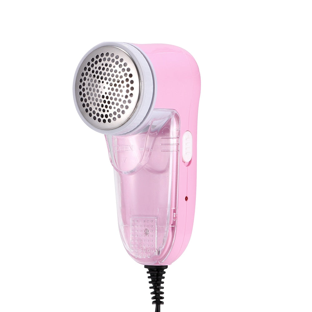 Rechargeable USB fabric shaver removes fuzz and lint from your clothes.
