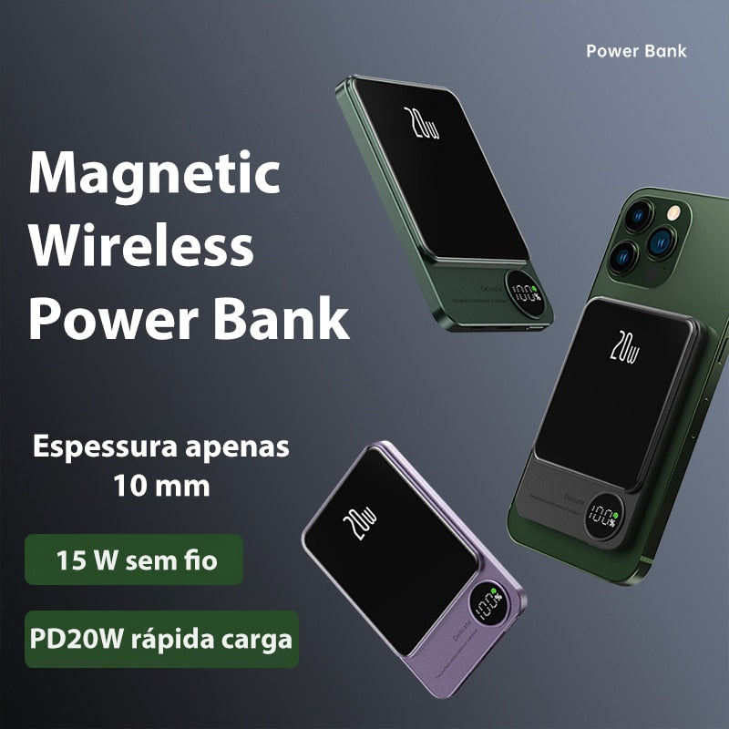Wireless Power Bank Magnetic 10000mAh,Type C Fast Charger For iPhone 14 13 12 Xiaomi Samsung Magnetic safe Series