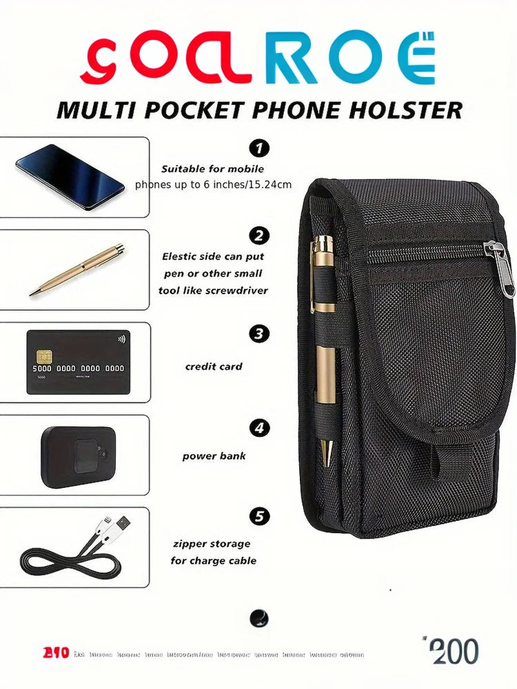 Universal Nylon Cell Phone Belt Clip Holder