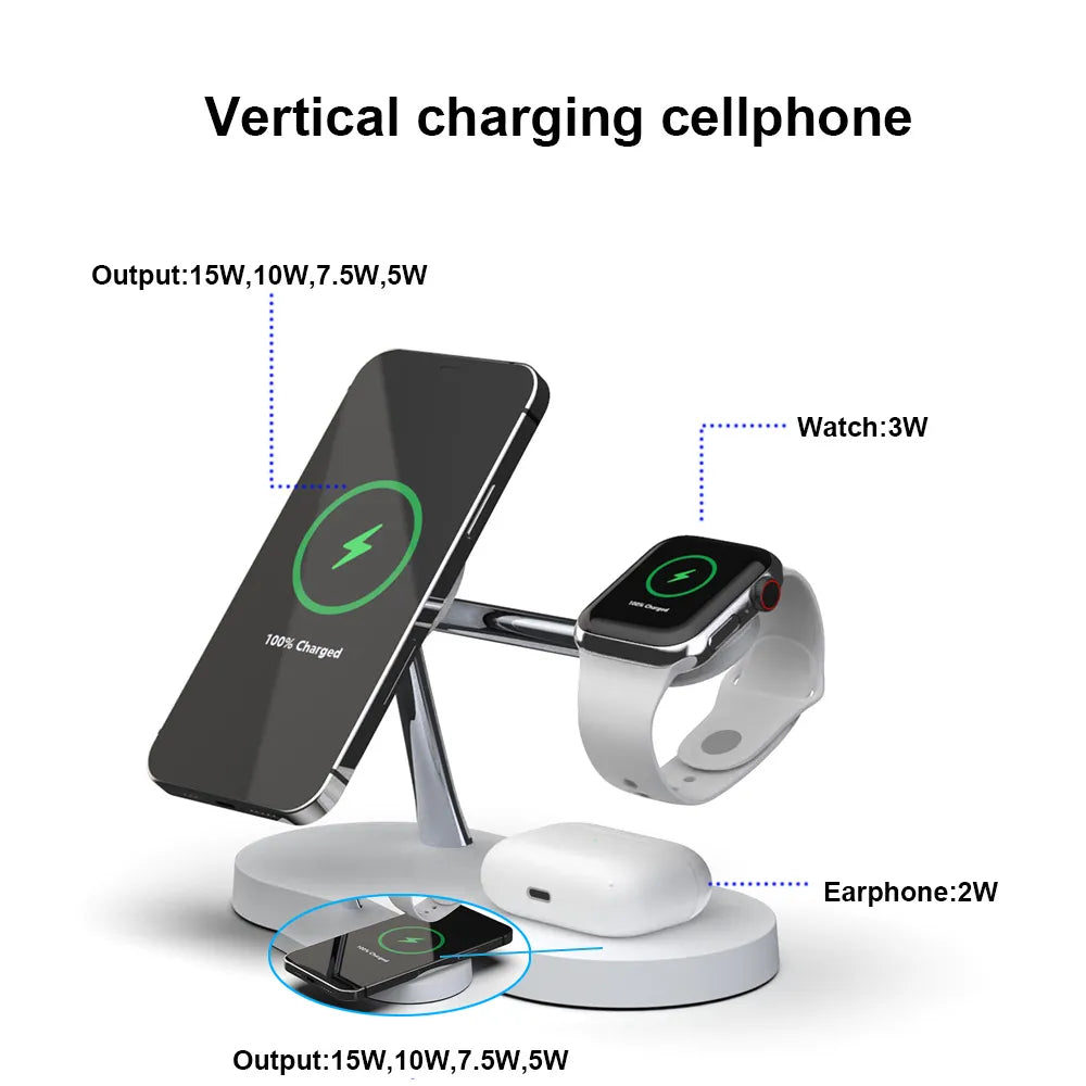 3 in 1 Wireless Charger For iPhone 15, 14, 13, 12 Pro Max for Apple Watch 5-9 & Airpods Pro 2 3.