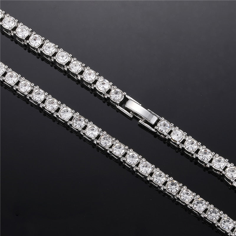Hip Hop Cubic Zirconia chain Bracelet.