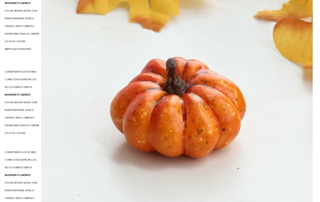 Mini Artificial Harvest Or Halloween Pumpkin Decorations.
