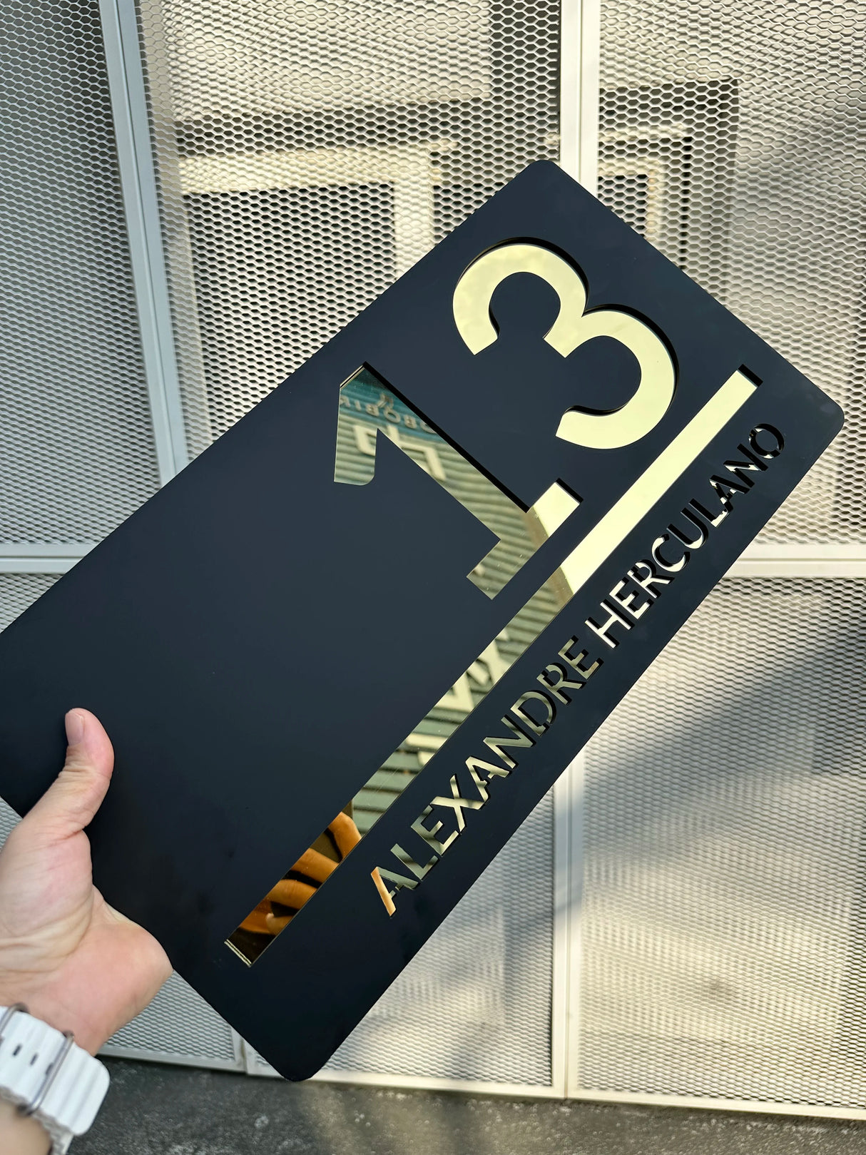 Customized Acrylic Laser Outdoor Personalized House Number Plaque