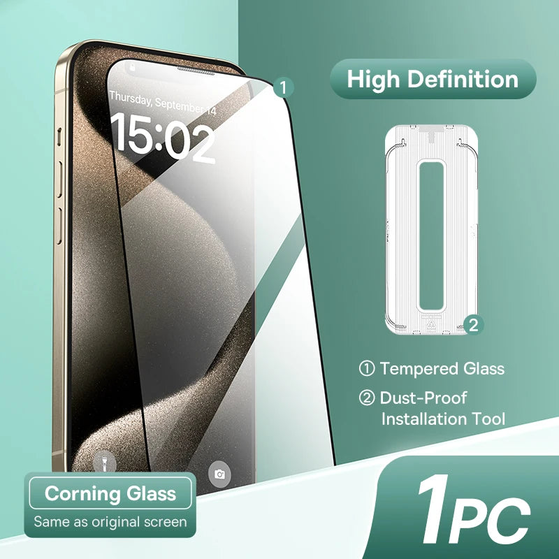 Baseus 0.4mm Corning Tempered Glass Screen Protector for iPhone 13 14 15 16 17 Pro Max Plus