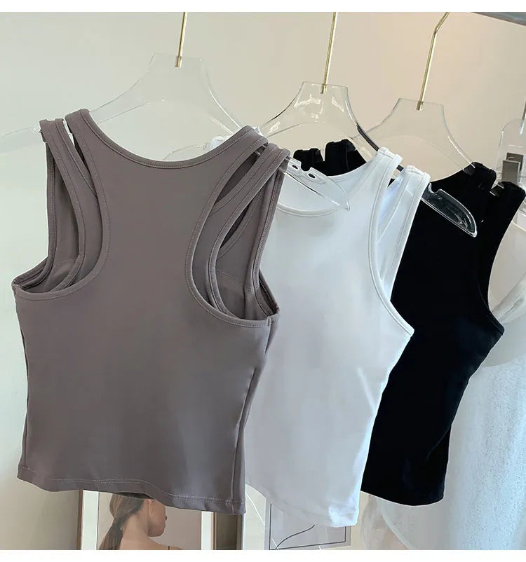 Women Sports Halter With Inner Padded Bra