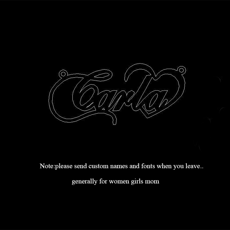 Vintage Custom stainless steel personalized necklace.