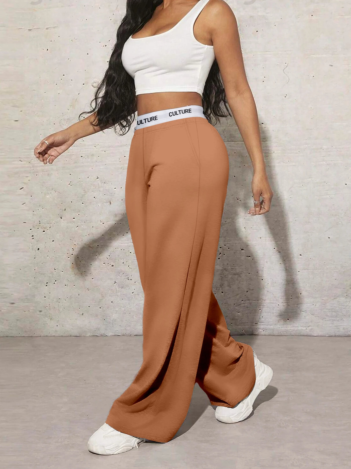 High Waisted Tummy Control Wide Leg Sweatpants