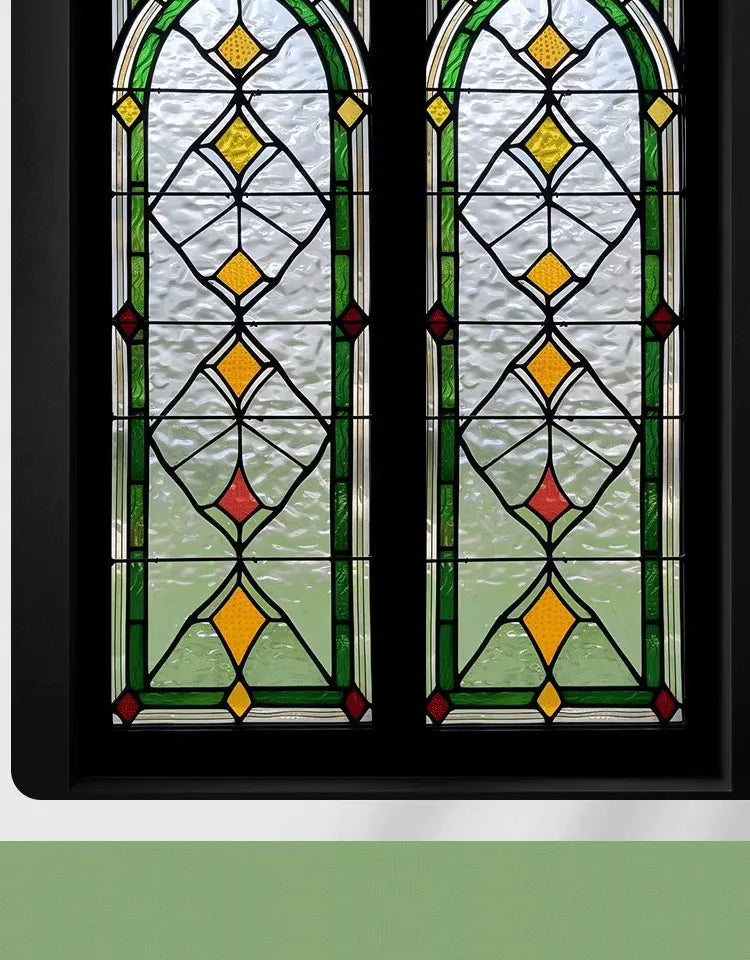 Electrostatic Vintage Stained Glass Window Sticker