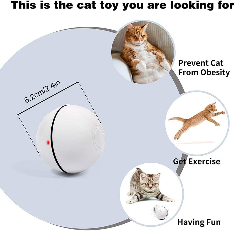 Benepaw USB Charging 360 Degree Self Rotating Nontoxic Ball With LED Light.
