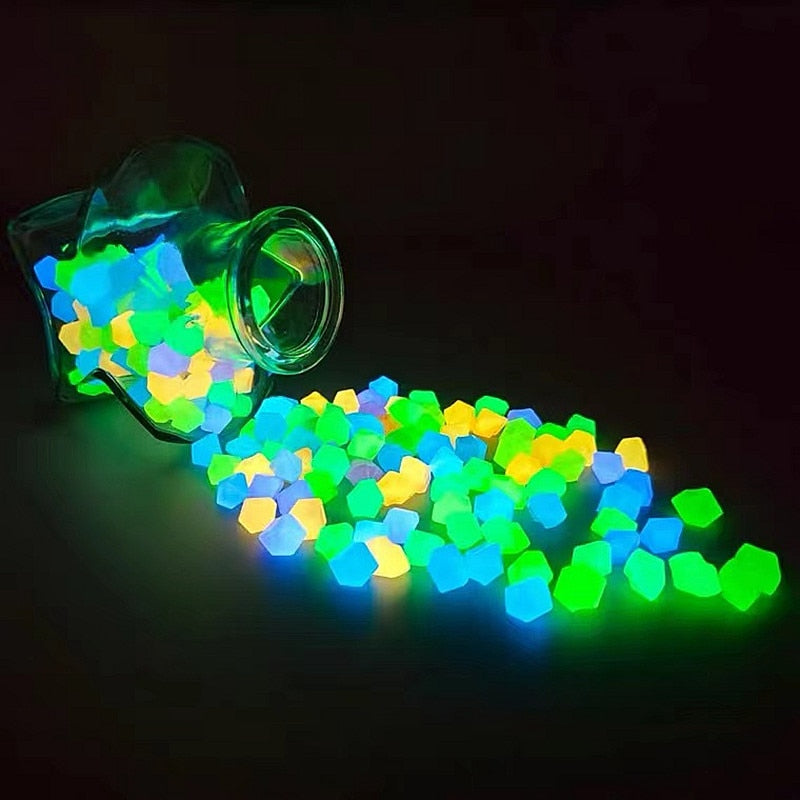 500 Or 1000Pcs Glow In The Dark Garden Pebbles. Crystal Rocks To Use in Your Fish Tank Or A Decorative Bowl.