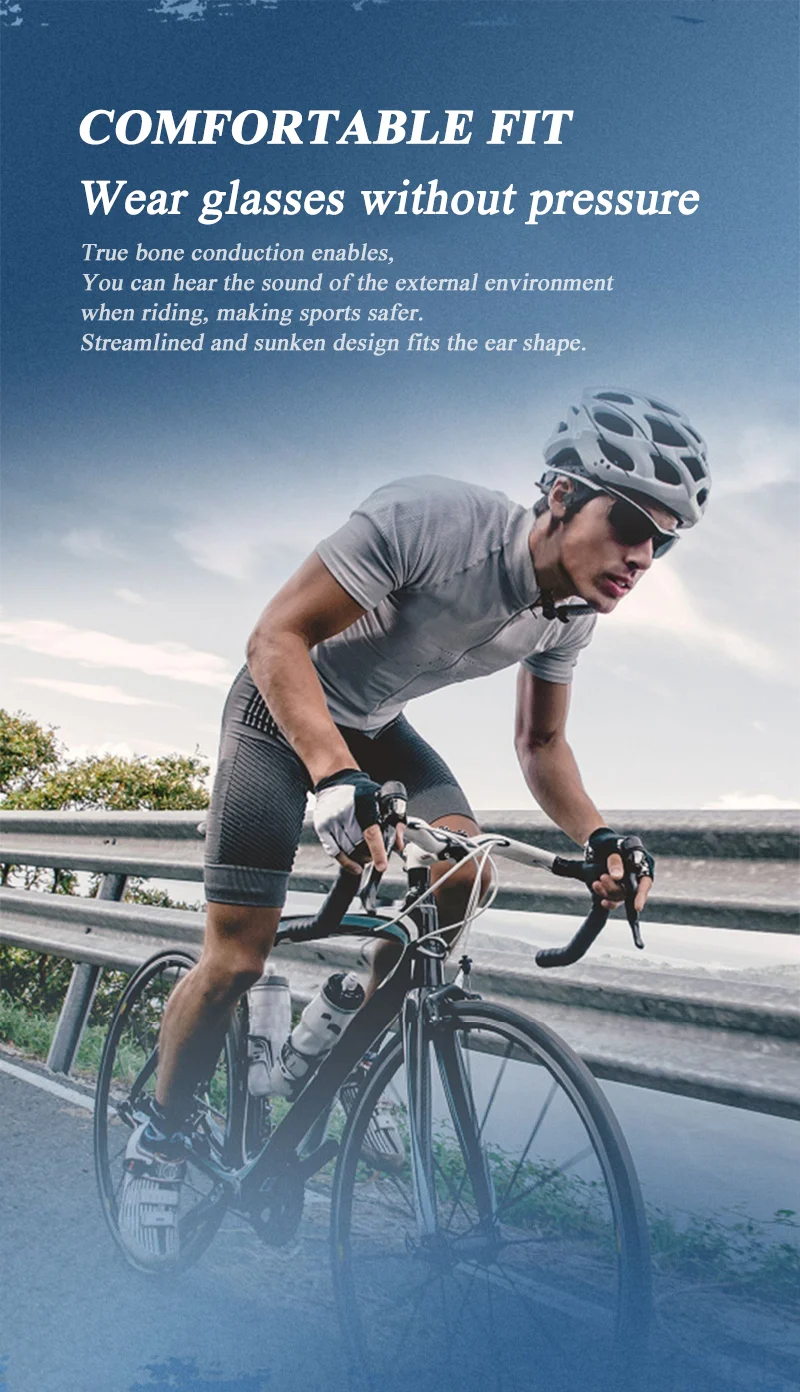 Bone Conduction  Bluetooth MP3-IPX8 Wireless Headset Waterproof For Swimming