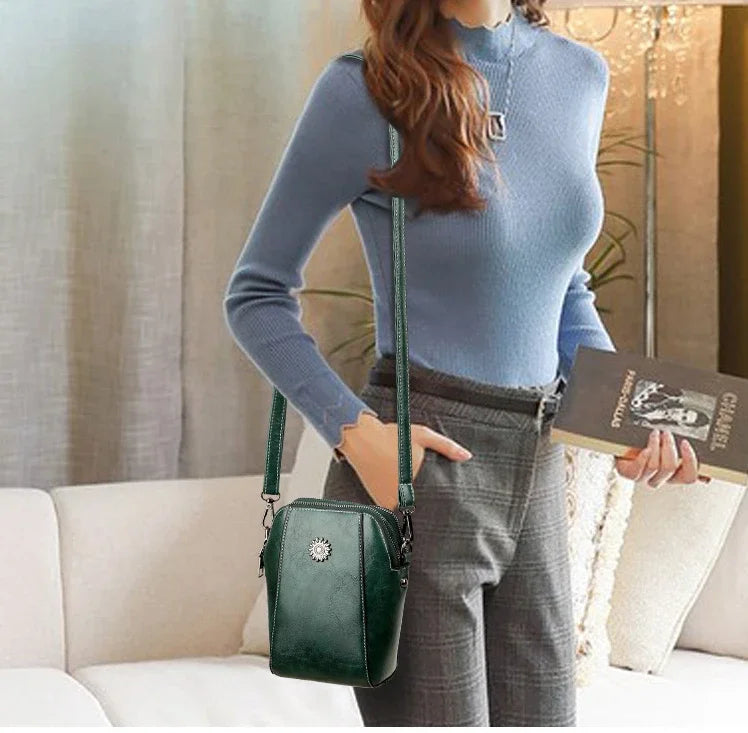 Single Shoulder Leather Crossbody Bag