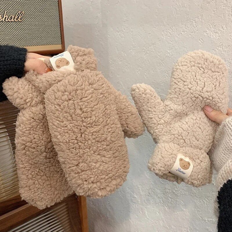 Kawaii Plush Warm Mittens/Gloves.