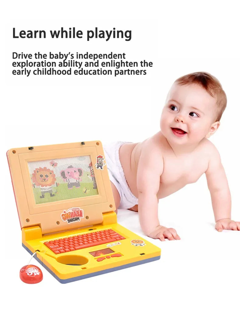 Toddler Fake Laptop with Light Music Mouse