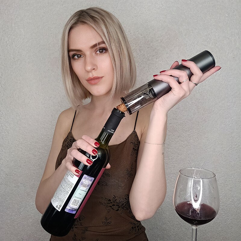 Electric  Rechargeable  Corkscrew Wine Bottle Openers with Foil Cutter.