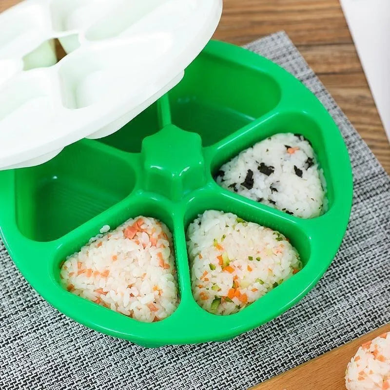 6 in 1 Onigiri Triangular Rice Mold With Lid