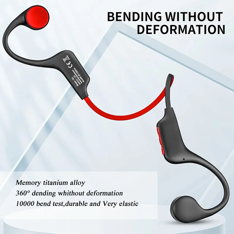 Bone Conduction  Bluetooth MP3-IPX8 Wireless Headset Waterproof For Swimming