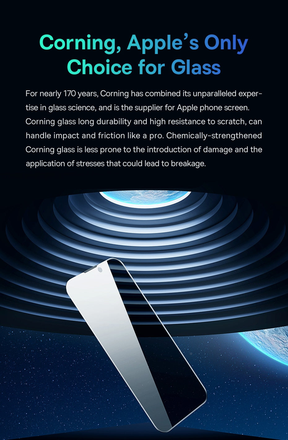 Baseus 0.4mm Corning Tempered Glass for iPhone 14 13 12 11 Pro Max Screen Protector for iPhone XR X XS Max