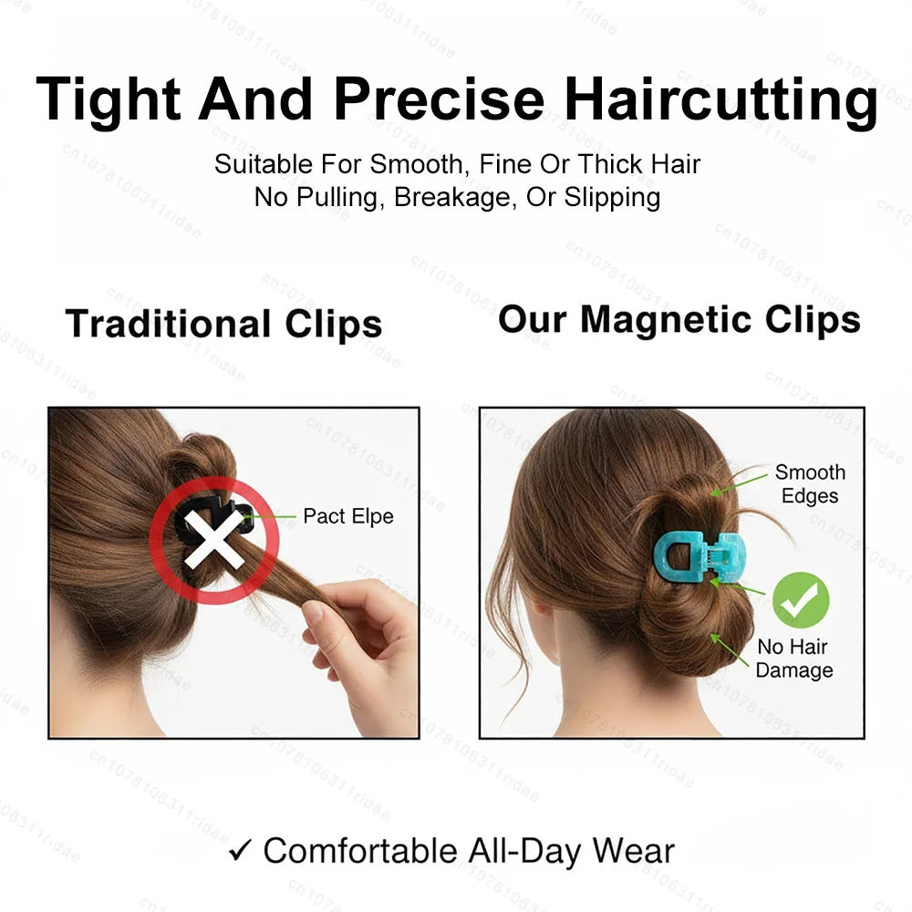 4 Pack Non -Slip Magnetic Hair Clips