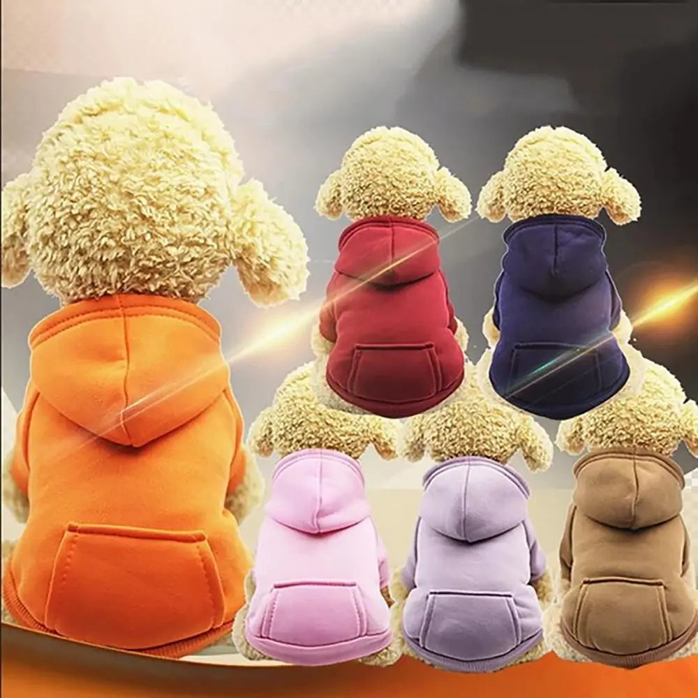 Pet Two-legged Hooded Sweatshirt With Pocket.