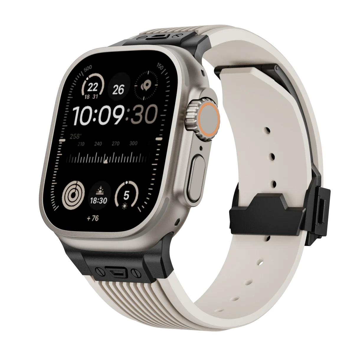 Silicone Sports Strap for Apple Watch Ultra 2/1 49mm Series 9 8 7 45mm 44mm Or IWatch 6 5 4 3 Se 44mm 42mm