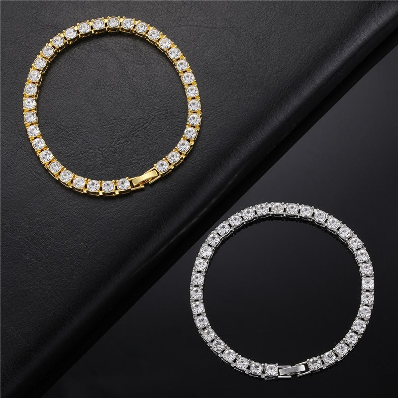 Hip Hop Cubic Zirconia chain Bracelet.