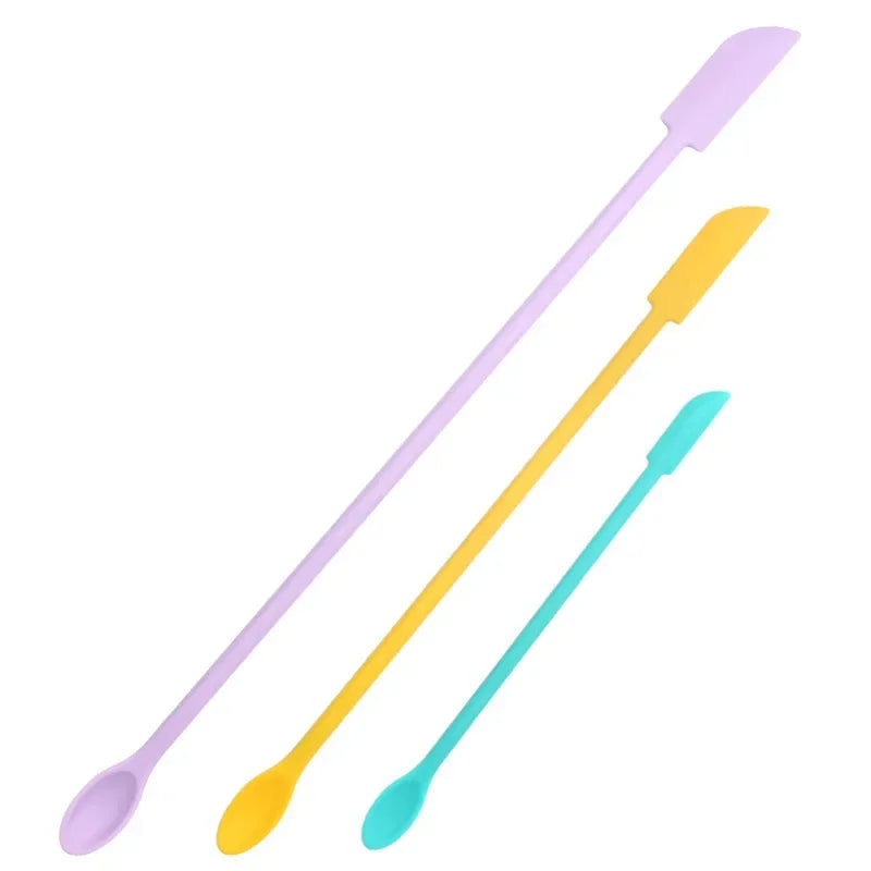 3-Piece Cosmetic Silicone Bottle Mini Scraper