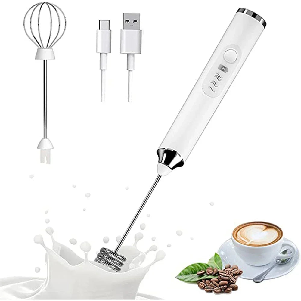 USB Rechargeable Handheld Electric 3-Speed Frother