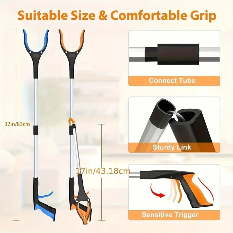 1pc 32" Folding Wide Claw Garbage Picker Tool
