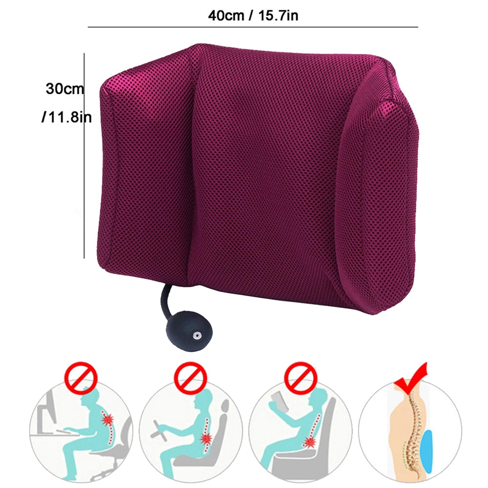 Inflatable Lumbar Support Pillows - Orthopedic Design for Back Pain Relief