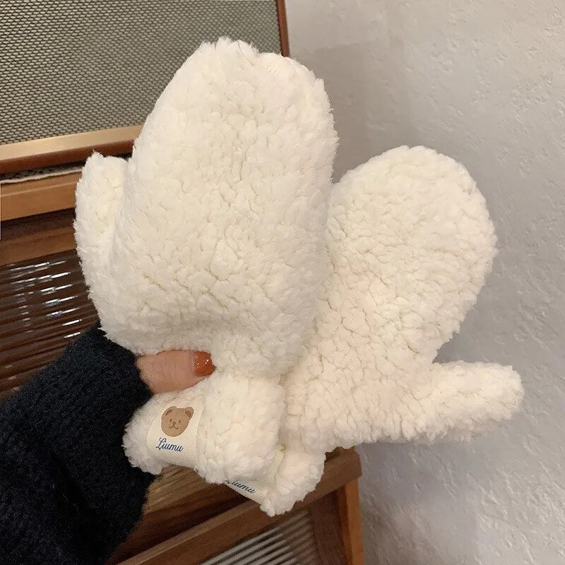 Kawaii Plush Warm Mittens/Gloves.