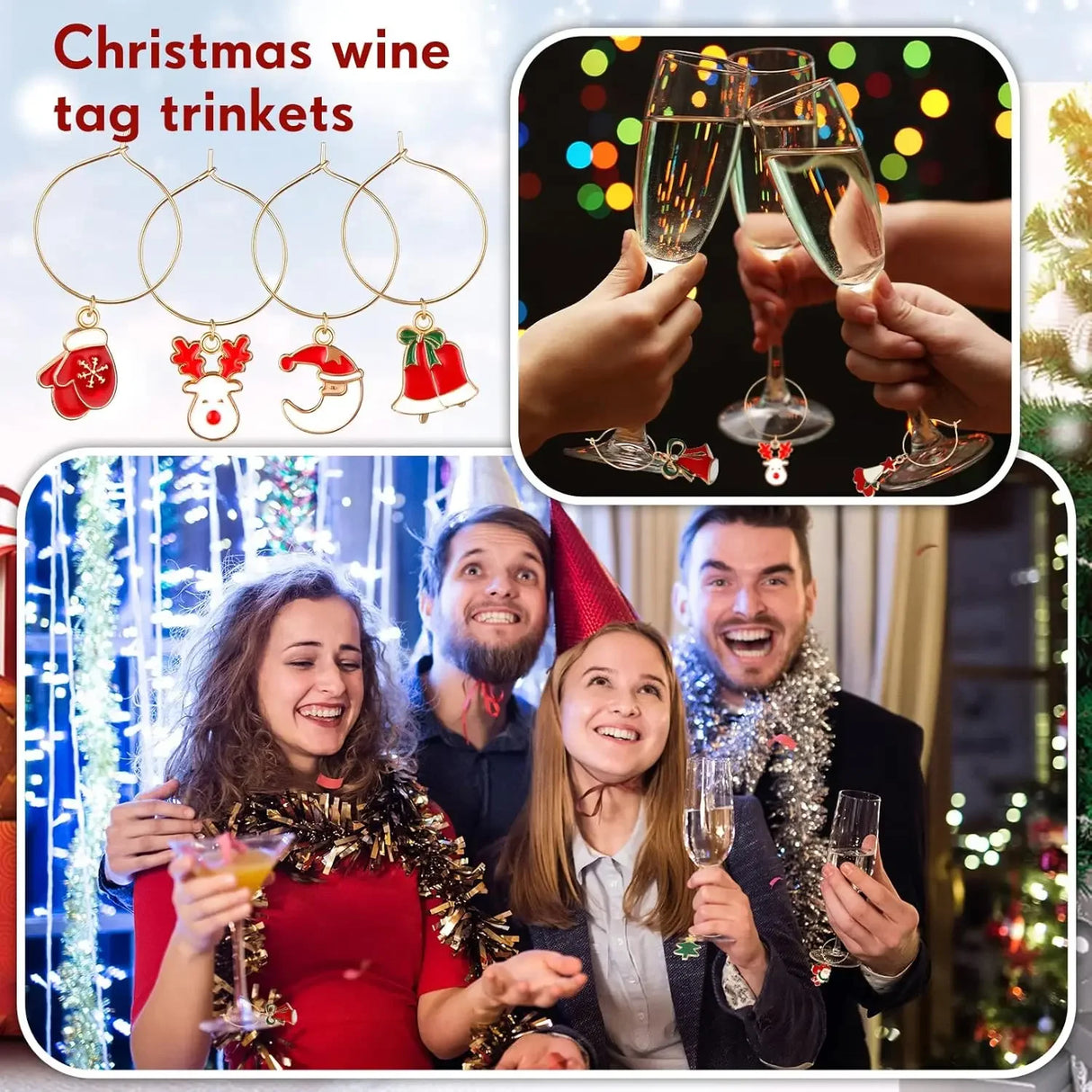 Christmas Wine Glass Charms