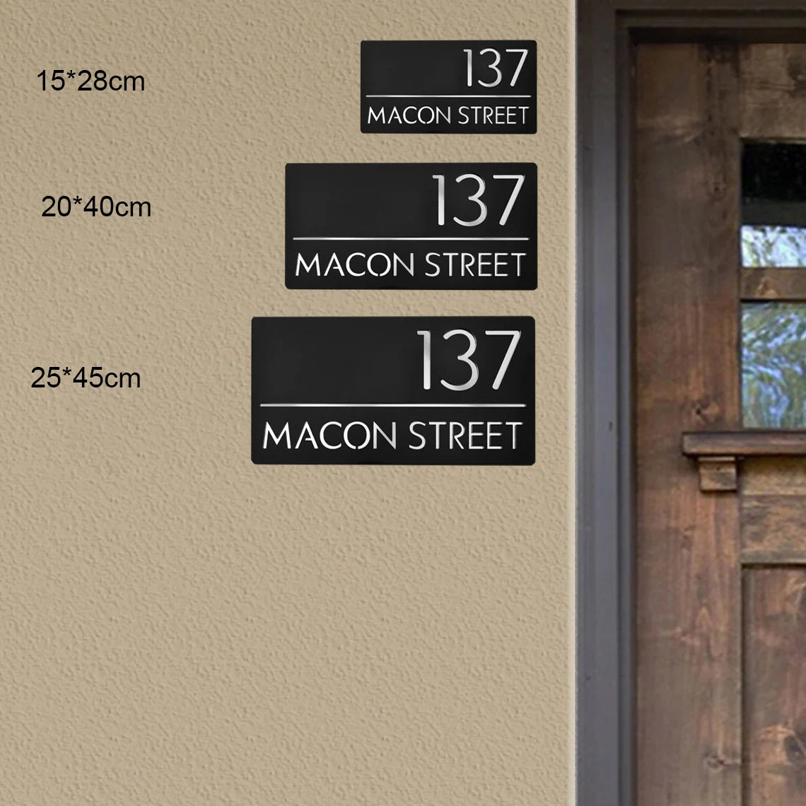 Customized Acrylic Laser Outdoor Personalized House Number Plaque