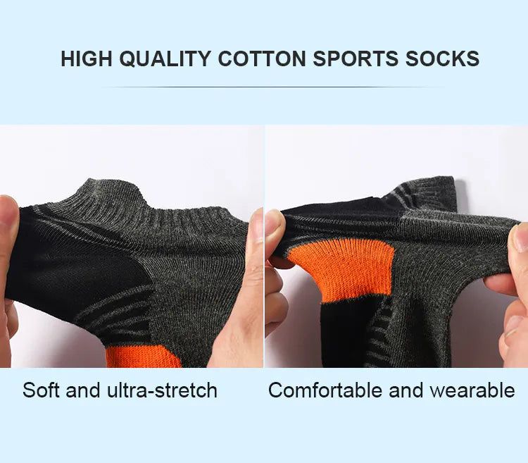5 Pairs Cotton Breathable Sport Ankle Socks.  Size EU 38-45