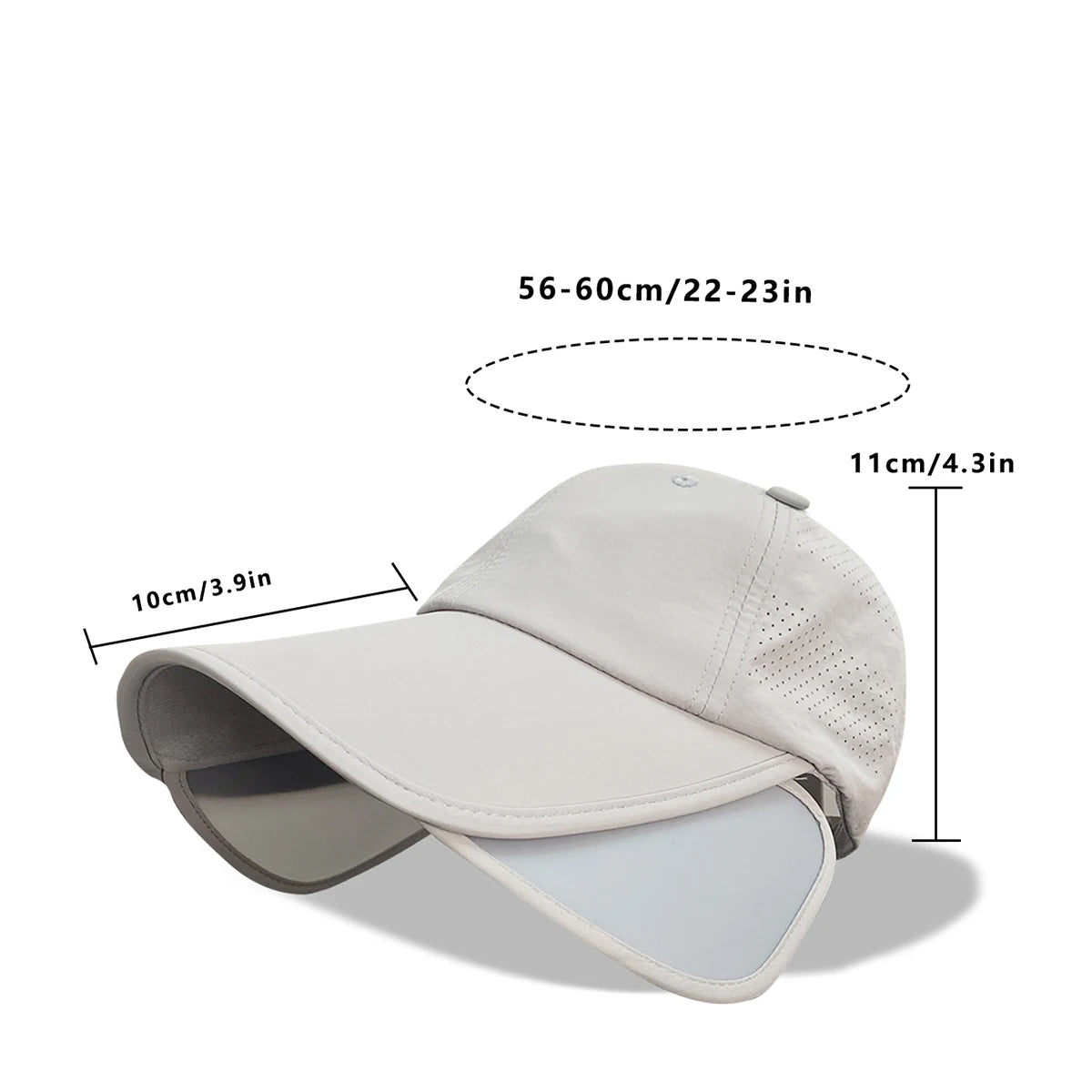Men's Big Brim Breathable Retractable Sunshade Hat