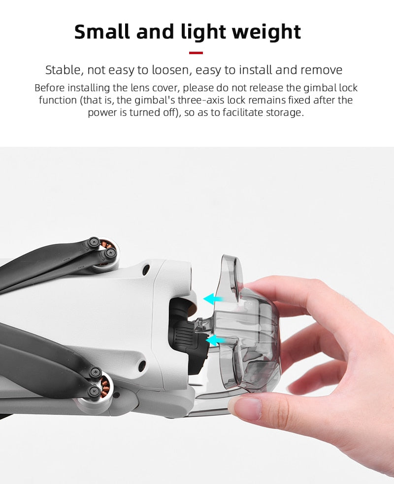 Lens Cap for DJI Mini 3 Pro Drone. Dust-proof Cap Gimbal Guard Quadcopter.